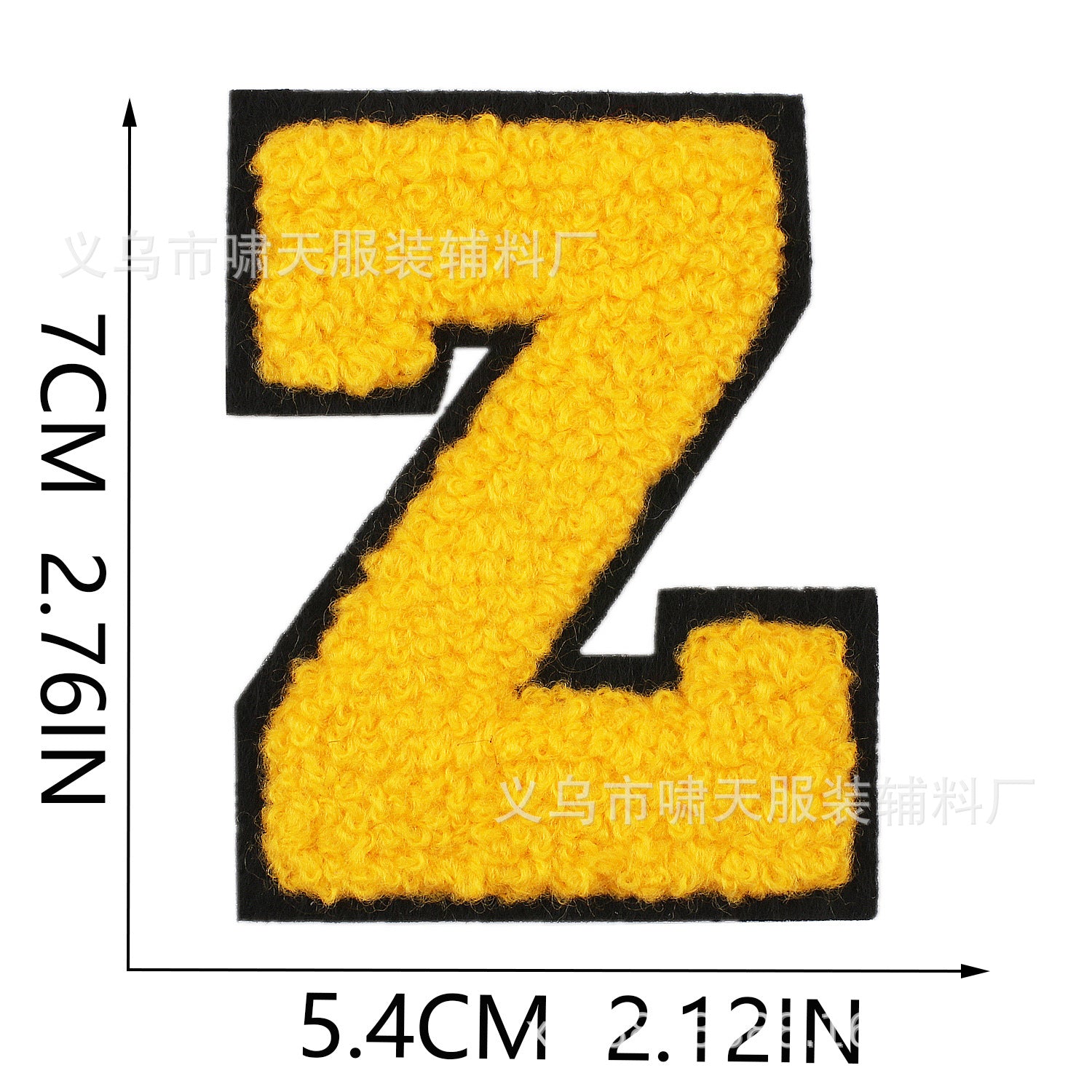 Wholesale Khaki English alphabet patch